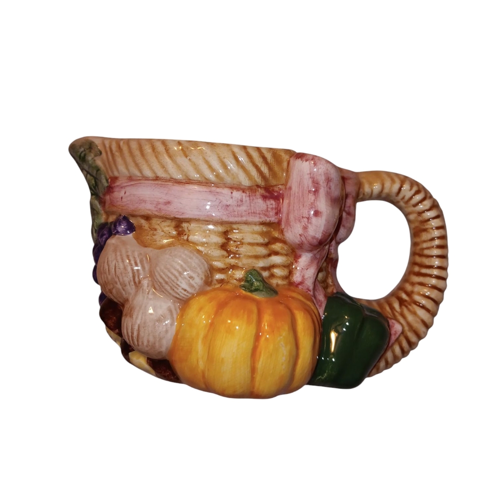 Colorful Ceramic Harvest Thanksgiving  Mug 90s